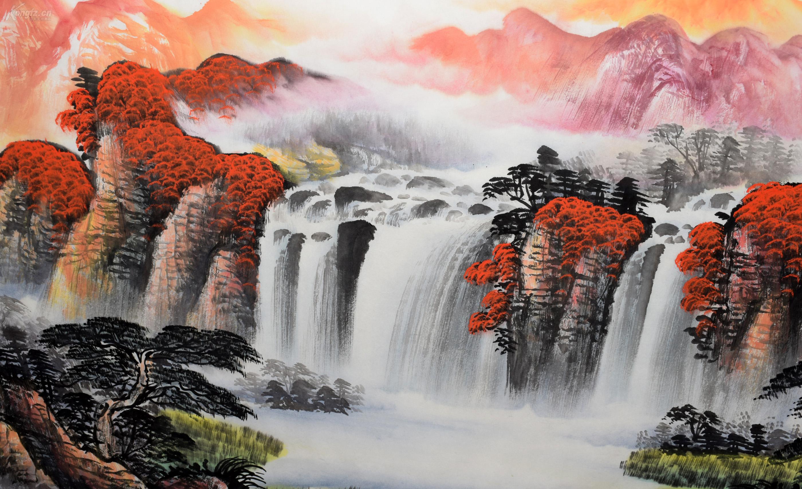 山水画鸿运当头
