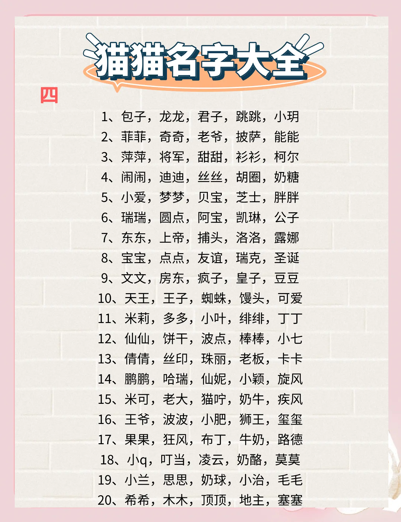 科普展现:小猫咪名字（小猫咪名字招财）