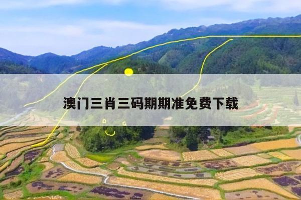 澳门三肖三码期期准免费下载