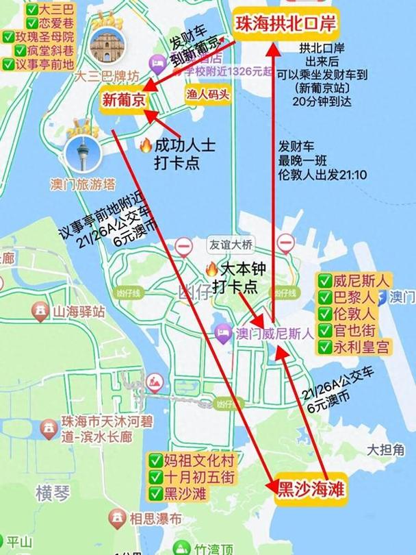 澳门大三巴怎么去,过拱北海关到澳门大三巴怎么去